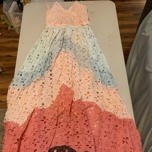 Beautiful long flowing dress.